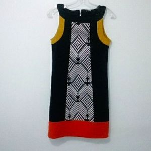 Point Zero colour block sleeveless shift dress